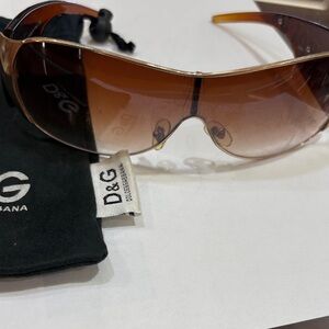 D&G Dolce & Gabbana Brown Shield Sunglasses